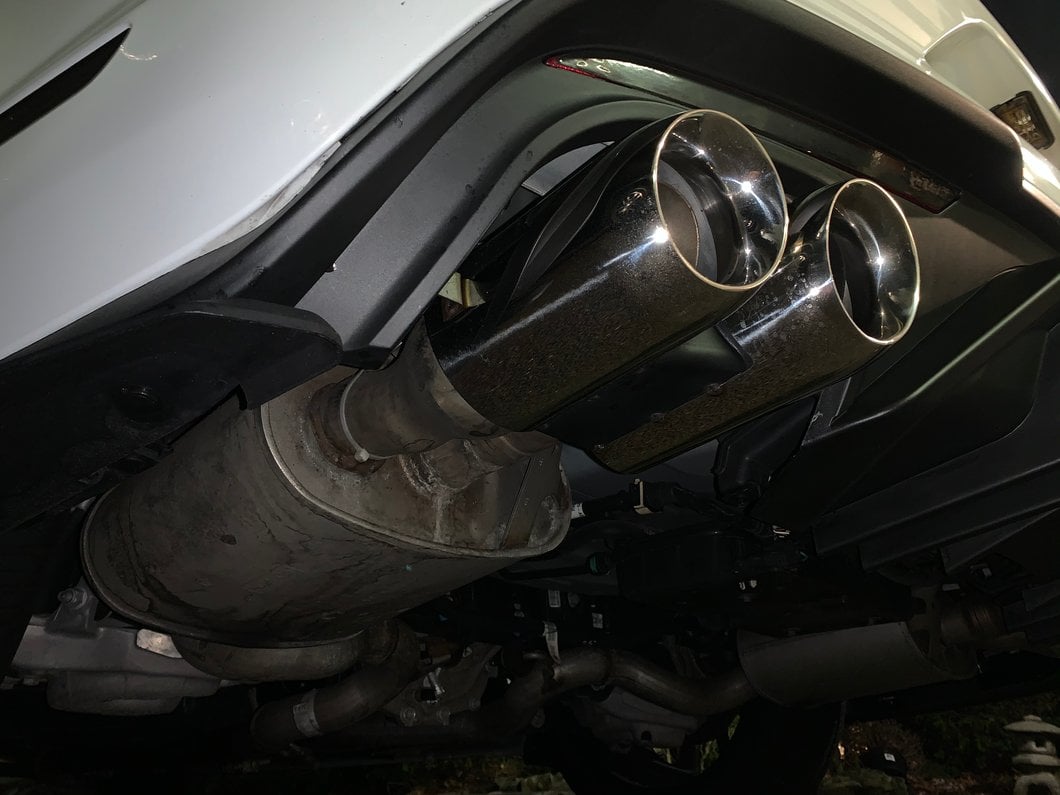 MP Concepts Quad Exhaust Tips for MP Concepts Rear Diffuser (18-23 Mustang GT; 19-23 Mustang EcoBoost w/ Active Exhaust)
