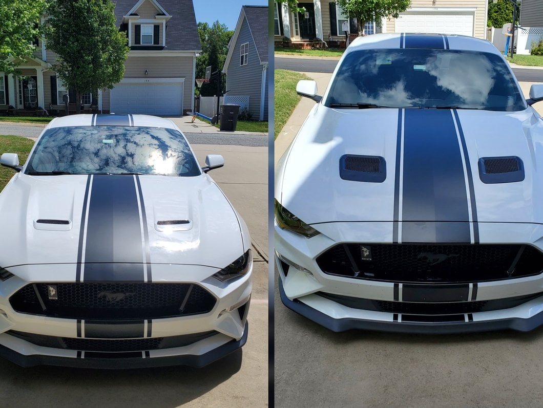 MP Concepts Hood Vents; Matte Black (18-23 Mustang GT, EcoBoost)