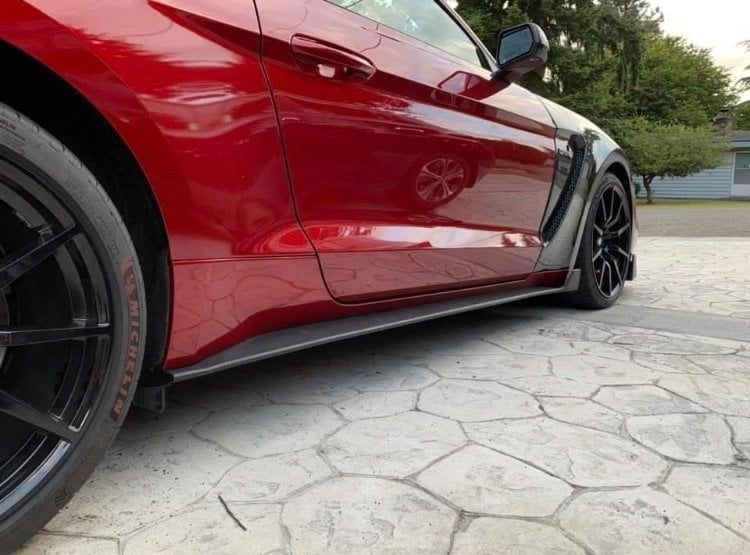 MP Concepts GT350 Style Rocker Splitters (15-23 Mustang GT, EcoBoost, V6)