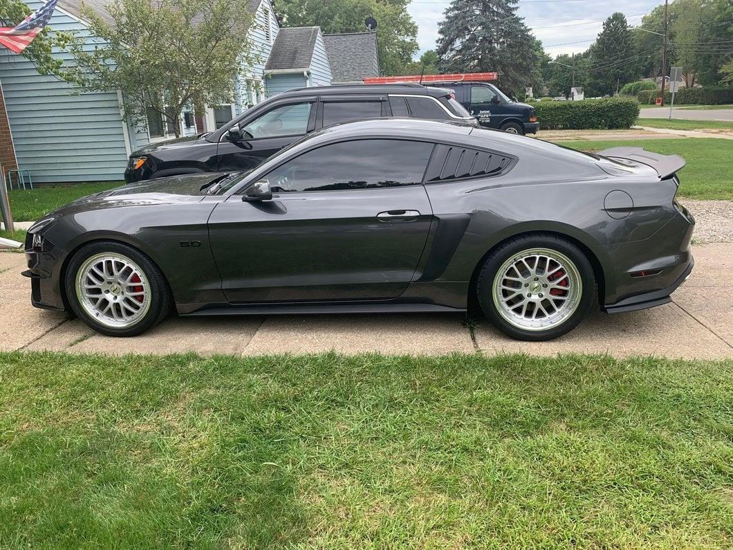 MP Concepts Side Scoops with Inserts; Unpainted (15-23 Mustang)