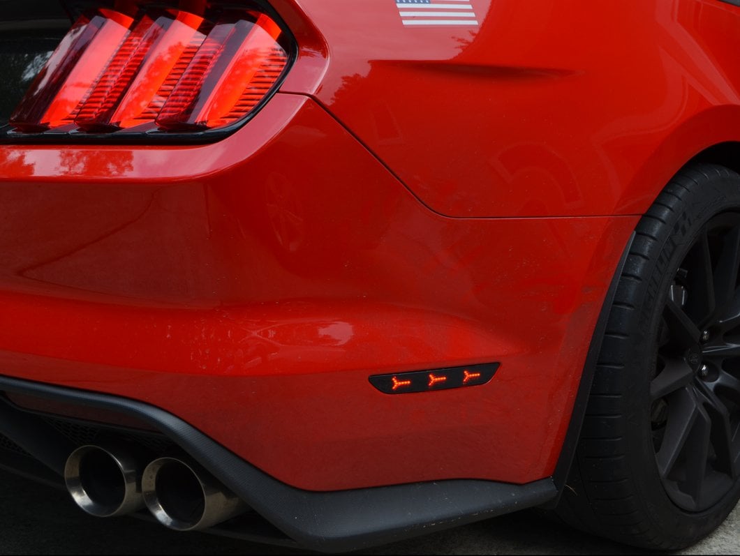 MP Concepts LED Rear Side Markers; Smoked (18-23 Mustang)