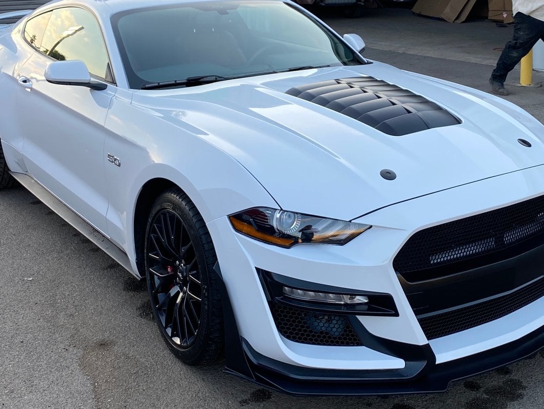 MP Concepts Aluminum GT500 Style Hood; Unpainted (18-23 Mustang GT, EcoBoost)