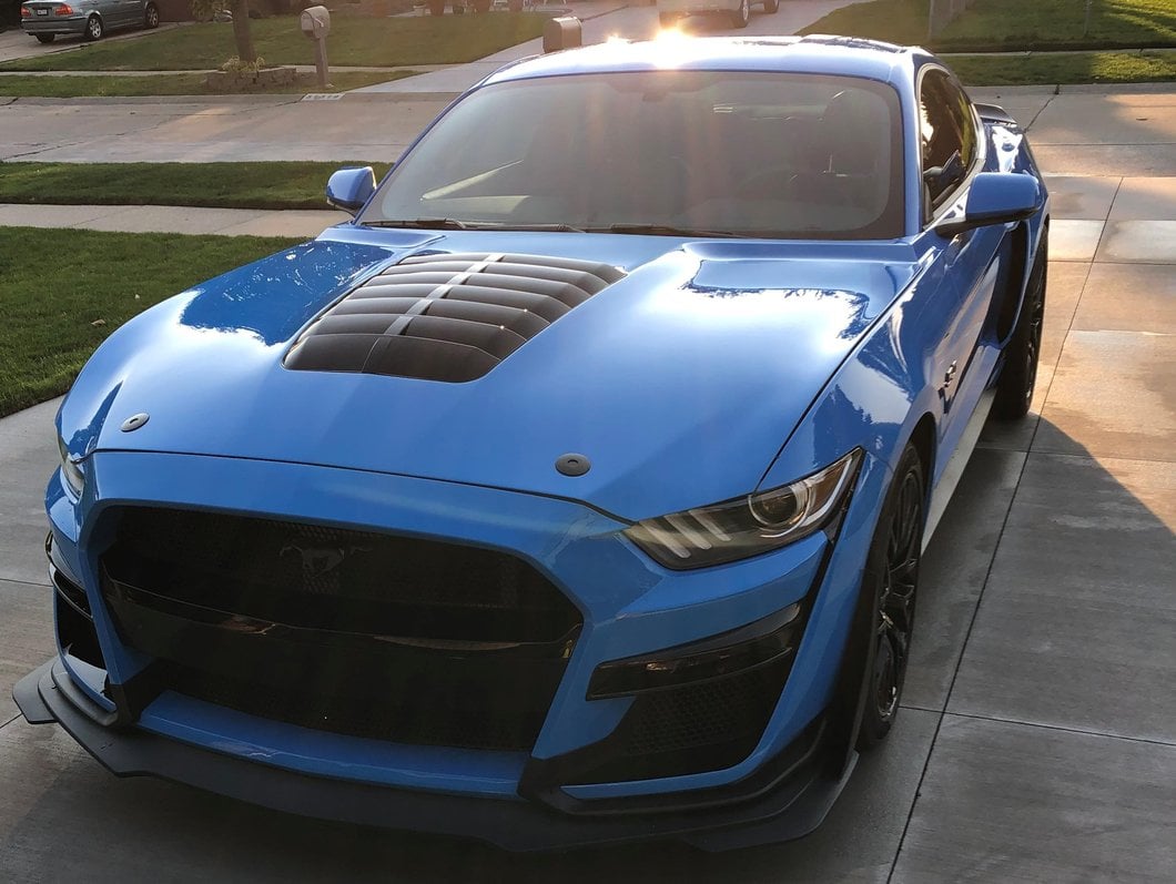 MP Concepts GT500 Style Aluminum Hood; Unpainted (15-17 Mustang GT, EcoBoost, V6)