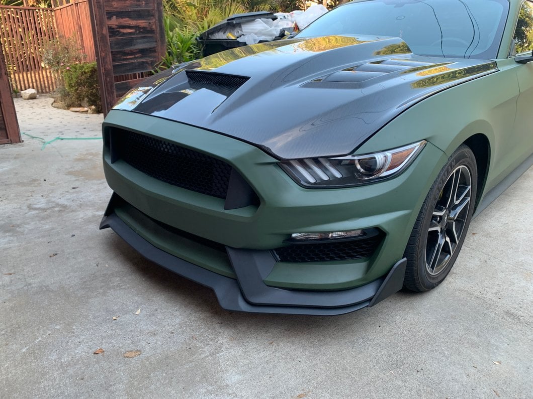 MP Concepts GT350 Style Front Bumper Replacement Chin Spoiler For 406877 Only (18-23 Mustang GT, EcoBoost)