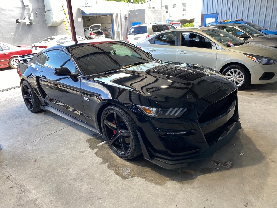MP Concepts GT500 Style Aluminum Hood; Unpainted (15-17 Mustang GT, EcoBoost, V6)