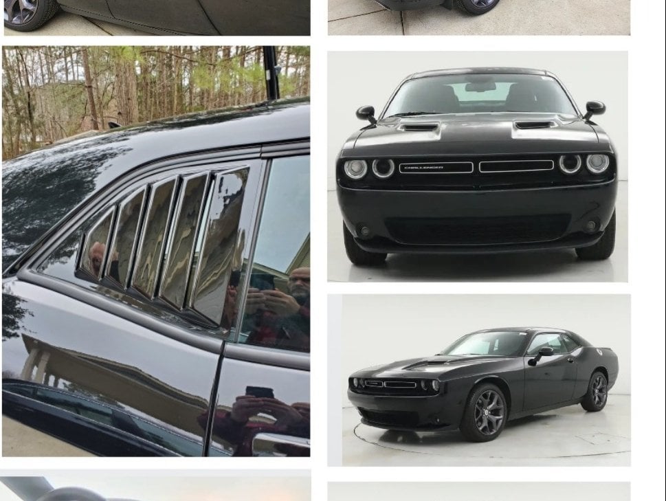 MP Concepts Rear Window Louvers; Gloss Black (08-23 Challenger)