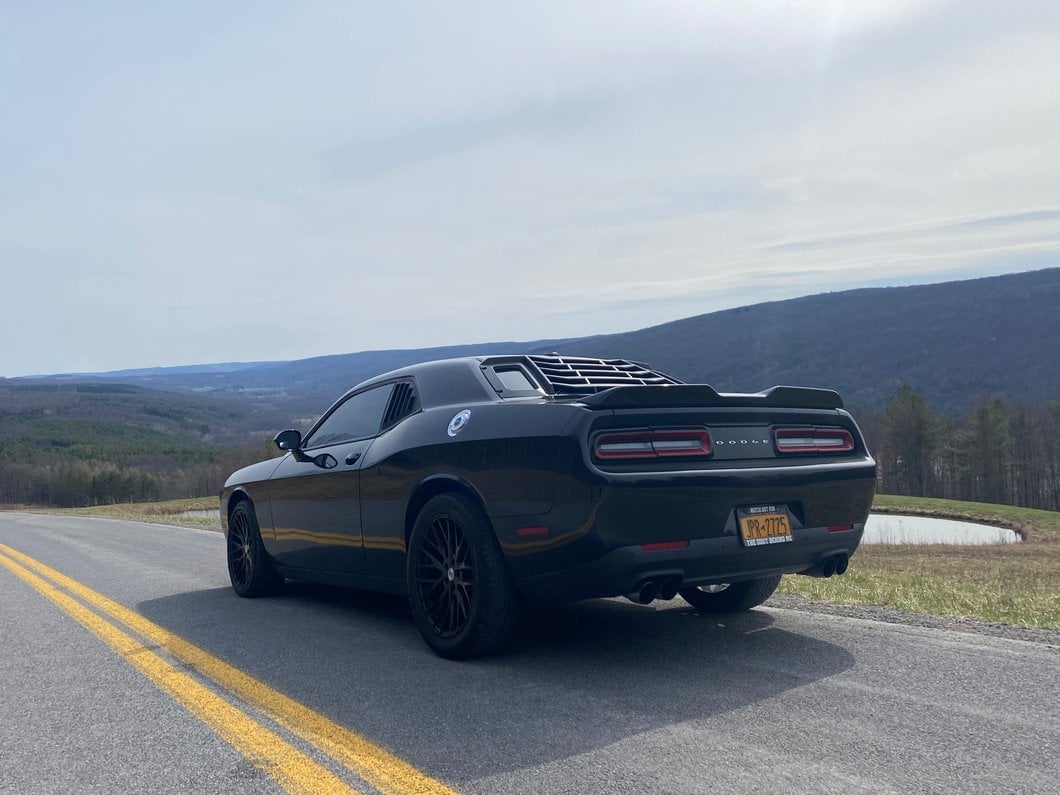 MP Concepts Rear Window Louvers; Matte Black (08-23 Challenger)