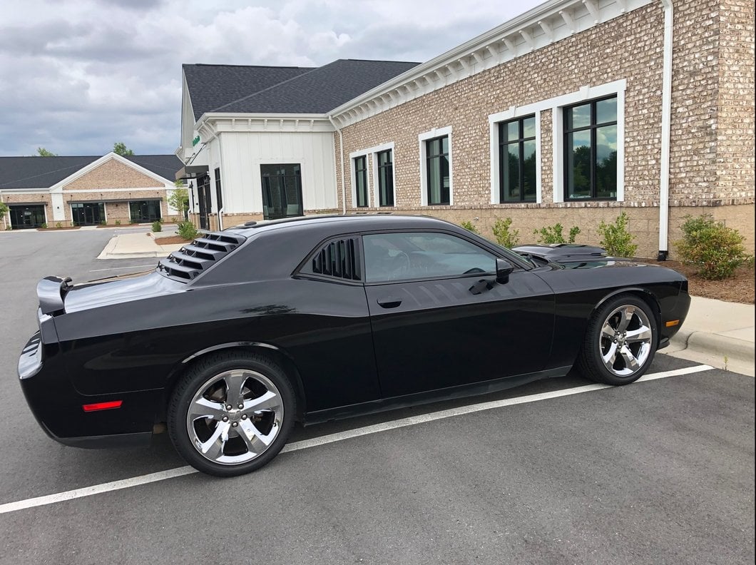 MP Concepts Quarter Window Louvers; Matte Black (08-23 Challenger)