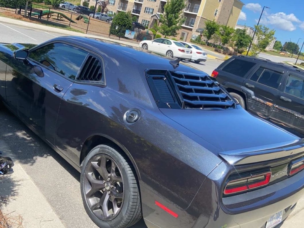 MP Concepts Rear Window Louvers; Gloss Black (08-23 Challenger)