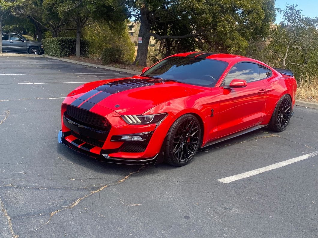 MP Concepts GT500 Style Aluminum Hood; Unpainted (15-17 Mustang GT, EcoBoost, V6)