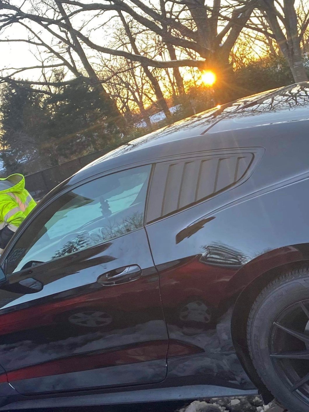 MP Concepts Quarter Window Louvers; Matte Black (15-23 Mustang Fastback)