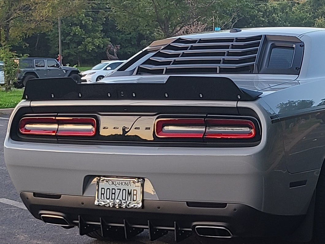 MP Concepts Rear Window Louvers; Matte Black (08-23 Challenger)