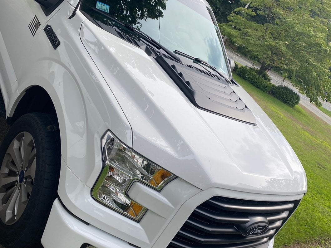 MP Concepts Hood Scoop; Matte Black (15-20 F-150, Excluding Raptor)