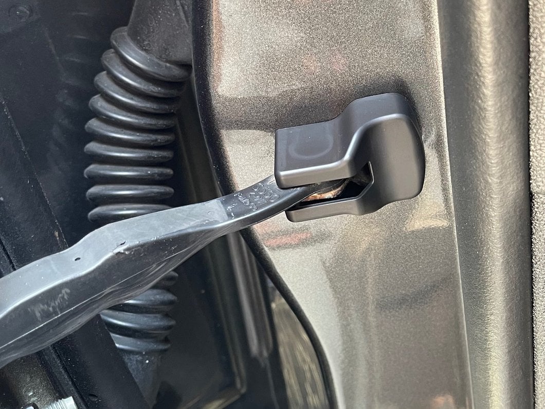 MP Concepts Door Hinge Cover Set; Black (15-25 Mustang)