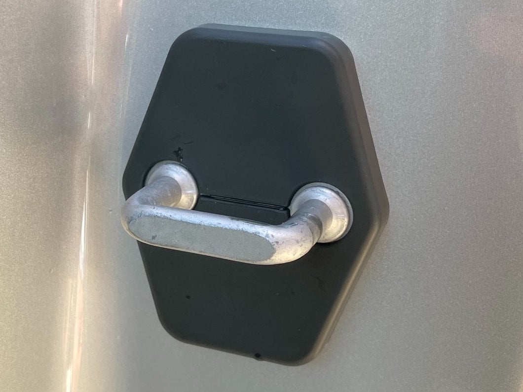 MP Concepts Door Striker Cover Set; Black (08-23 Challenger)