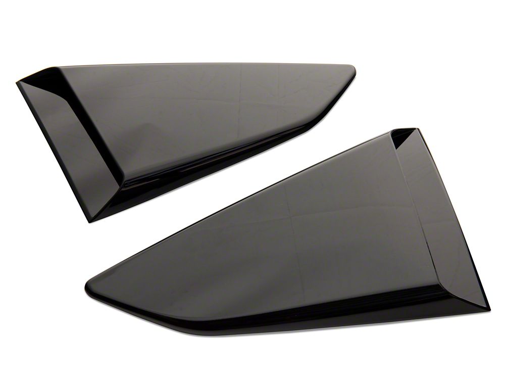 MP Concepts Quarter Window Scoops; Gloss Black (16-24 Camaro Coupe)