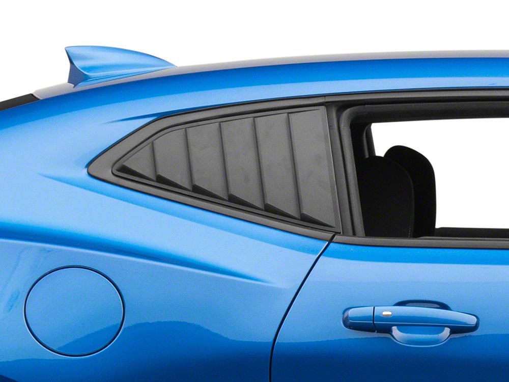 MP Concepts Quarter Window Louvers; Matte Black (16-24 Camaro Coupe)