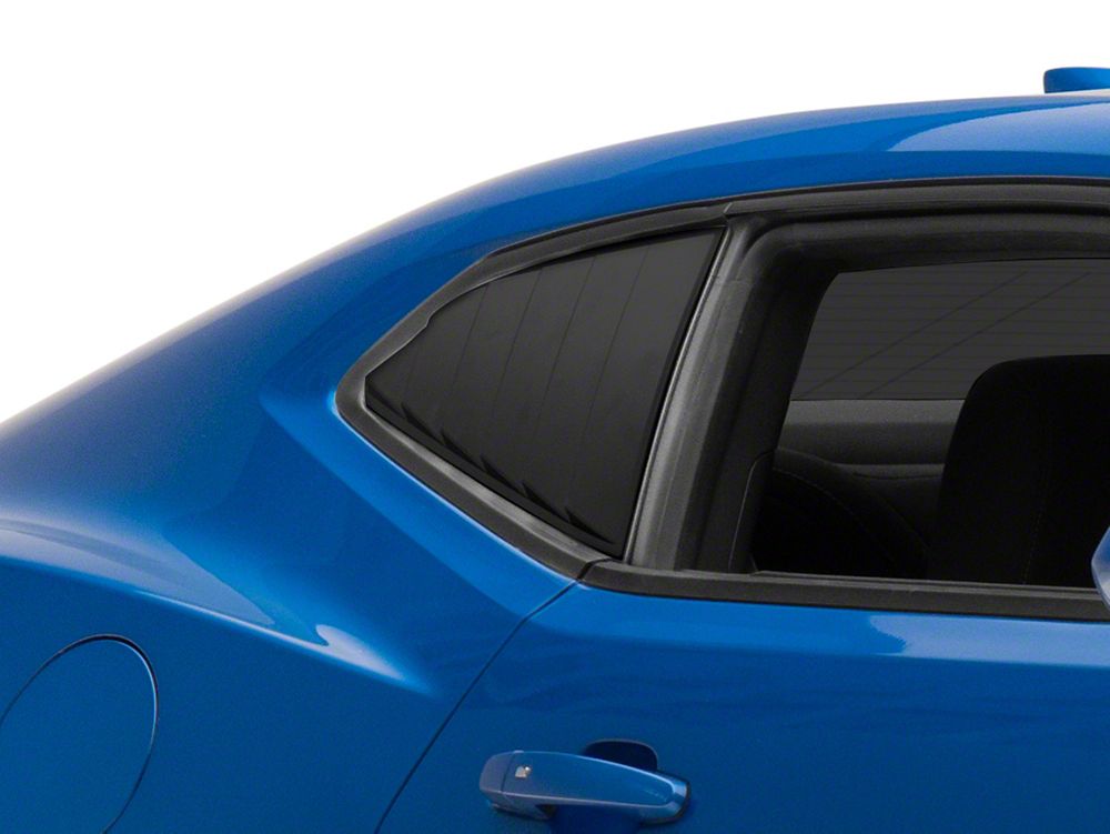 MP Concepts Quarter Window Louvers; Matte Black (16-24 Camaro Coupe)