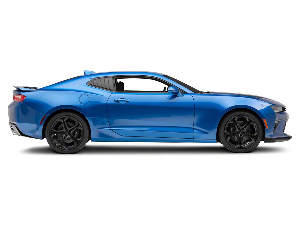 MP Concepts Quarter Window Louvers; Matte Black (16-24 Camaro Coupe)