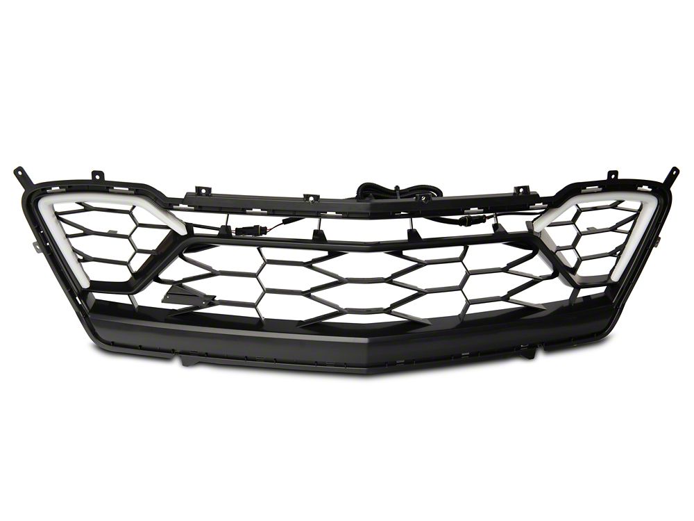 MP Concepts SS 50 Years Style Grille with LED Lighting; Silver (16-18 Camaro SS)