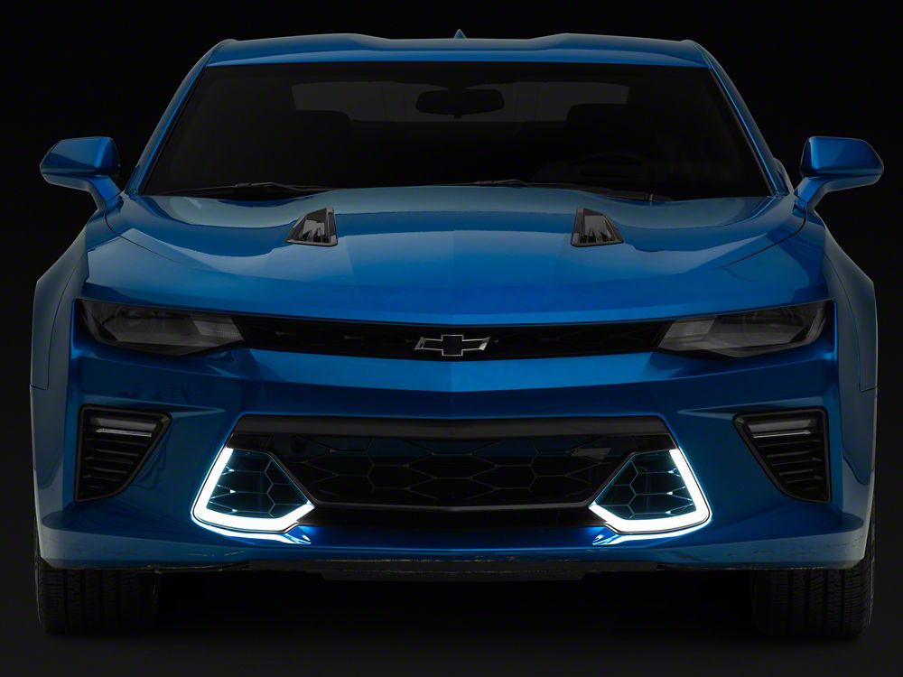 MP Concepts SS 50 Years Style Grille with LED Lighting; Silver (16-18 Camaro SS)