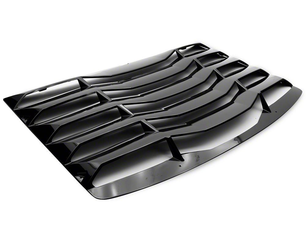 MP Concepts Rear Window Louvers; Gloss Black (16-24 Camaro Coupe)