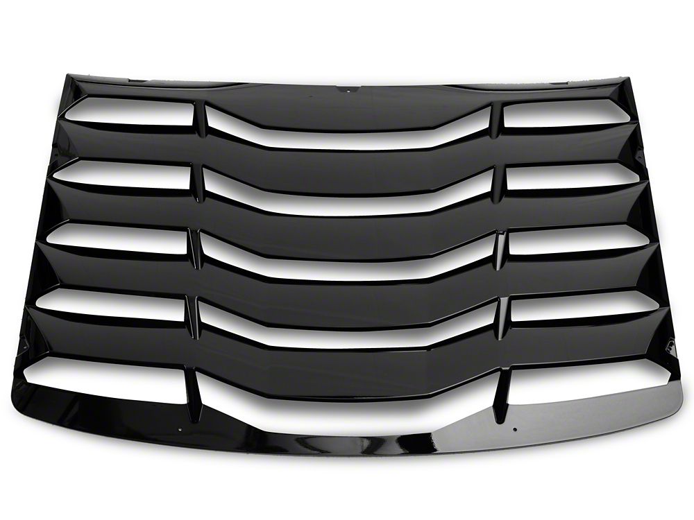 MP Concepts Rear Window Louvers; Gloss Black (16-24 Camaro Coupe)