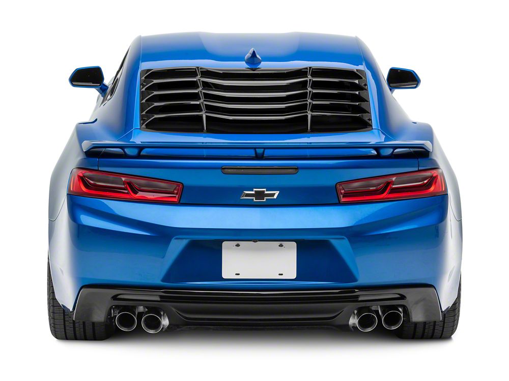 MP Concepts Rear Window Louvers; Gloss Black (16-24 Camaro Coupe)