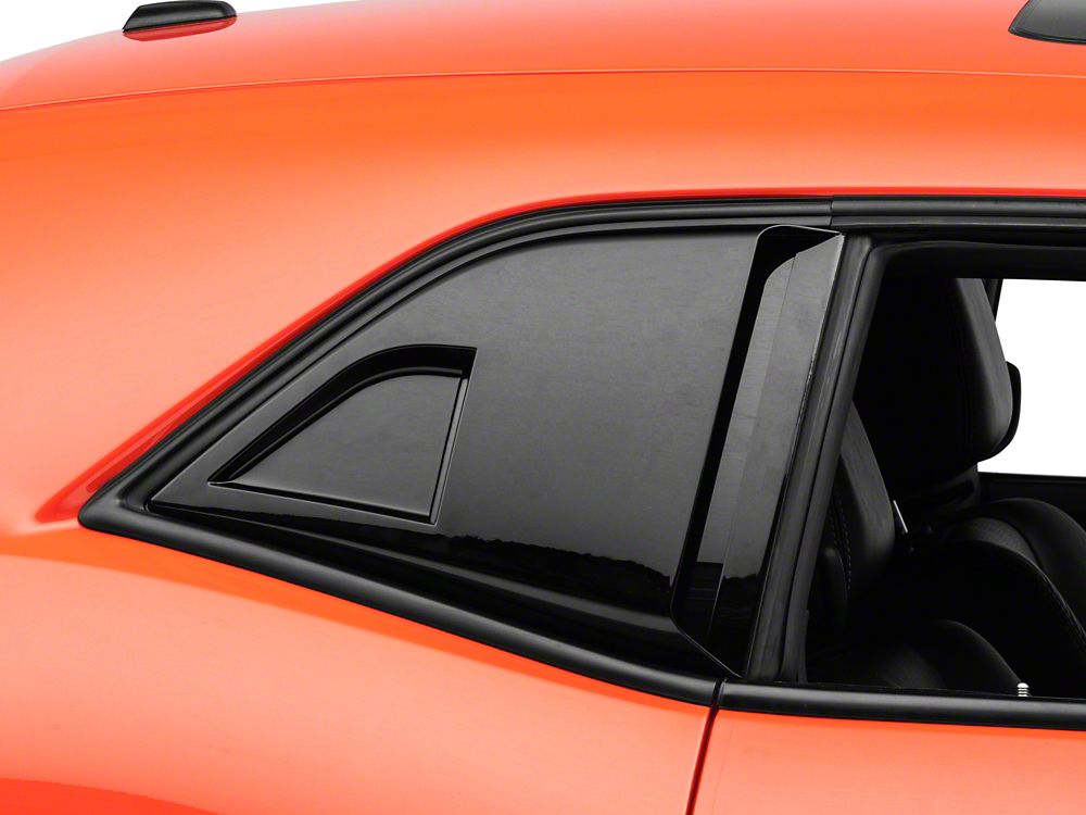 MP Concepts Quarter Window Scoops; Gloss Black (08-23 Challenger)