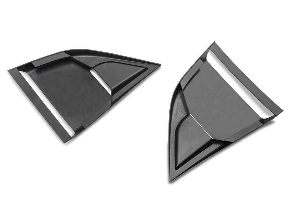 MP Concepts Quarter Window Scoops; Gloss Black (08-23 Challenger)