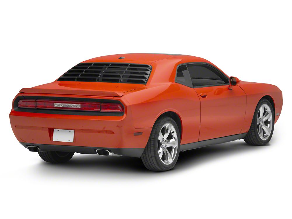 MP Concepts Rear Window Louvers; Matte Black (08-23 Challenger)
