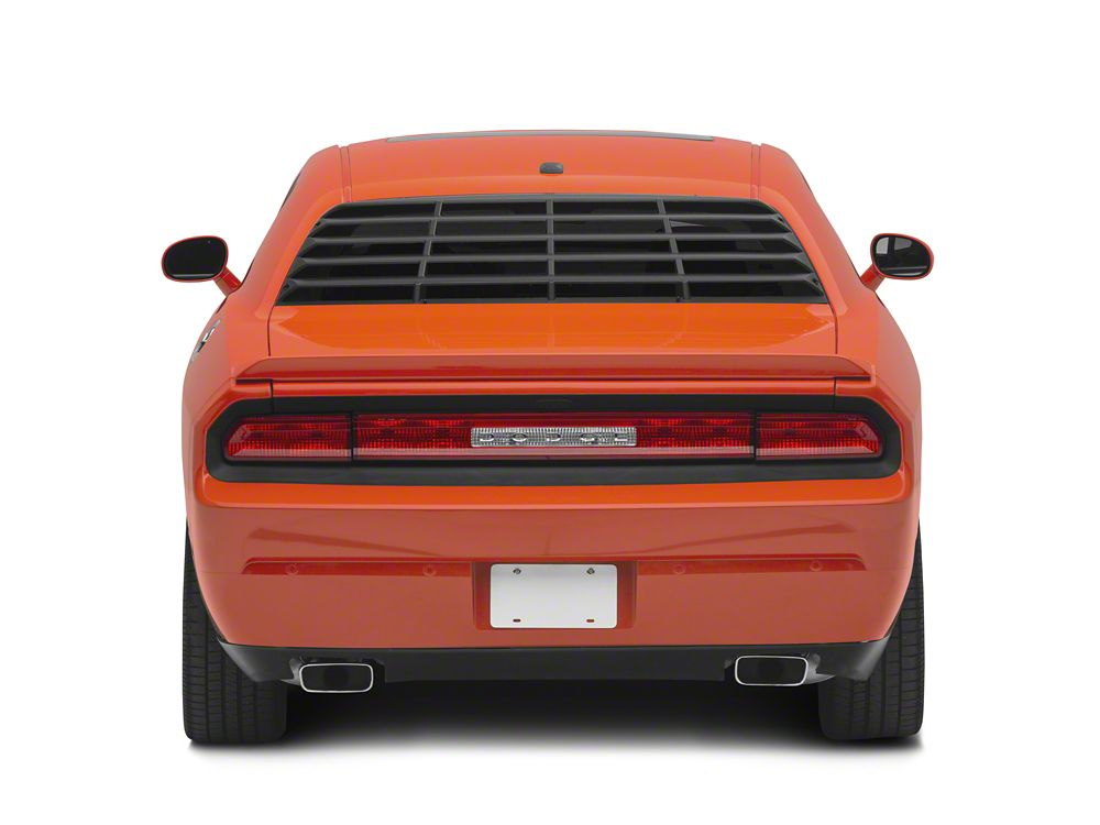 MP Concepts Rear Window Louvers; Matte Black (08-23 Challenger)