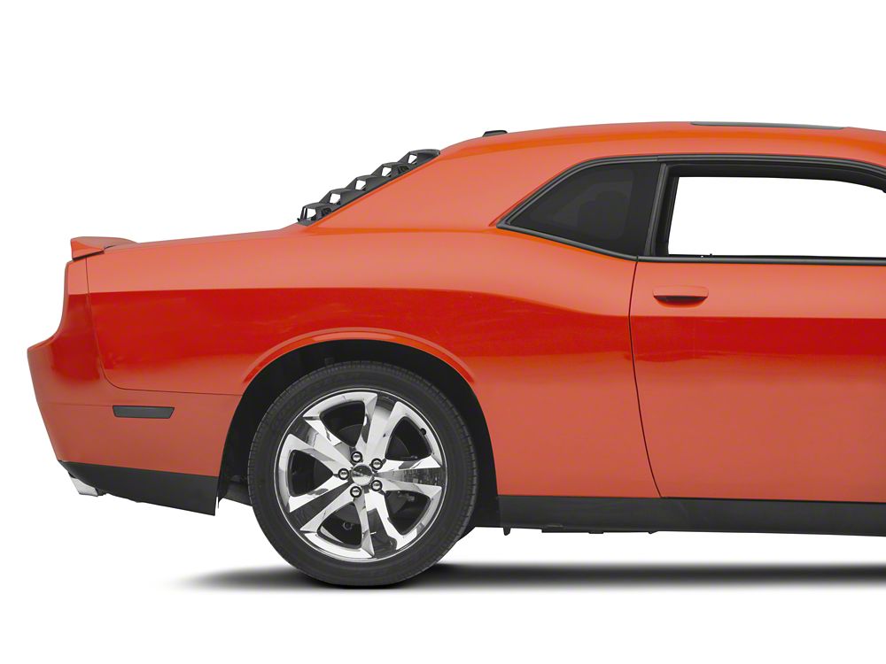 MP Concepts Rear Window Louvers; Matte Black (08-23 Challenger)