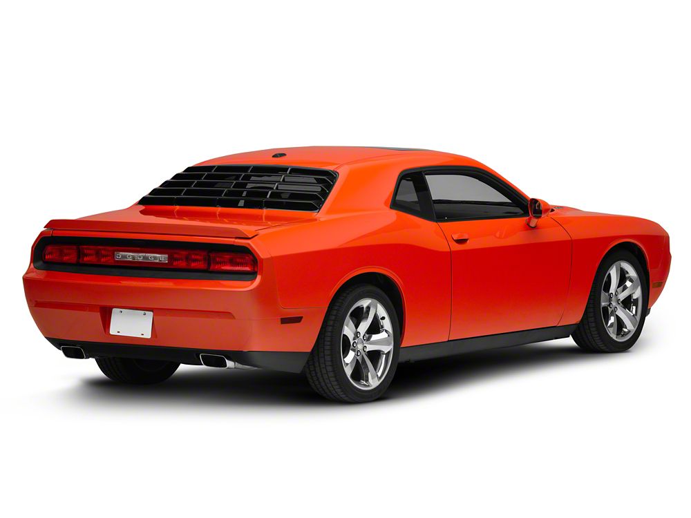 MP Concepts Rear Window Louvers; Gloss Black (08-23 Challenger)