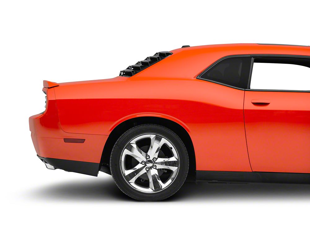 MP Concepts Rear Window Louvers; Gloss Black (08-23 Challenger)