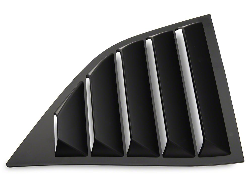 Quarter and Rear Window Louvers; Matte Black (08-23 Challenger)