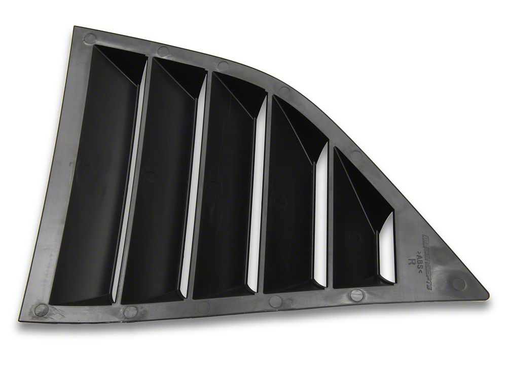 Quarter and Rear Window Louvers; Matte Black (08-23 Challenger)