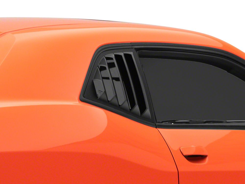 Quarter and Rear Window Louvers; Matte Black (08-23 Challenger)