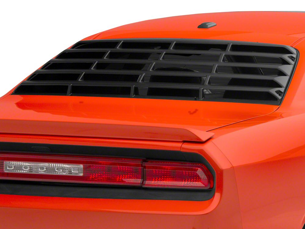 Quarter and Rear Window Louvers; Matte Black (08-23 Challenger)