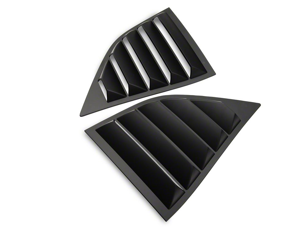 Quarter and Rear Window Louvers; Matte Black (08-23 Challenger)