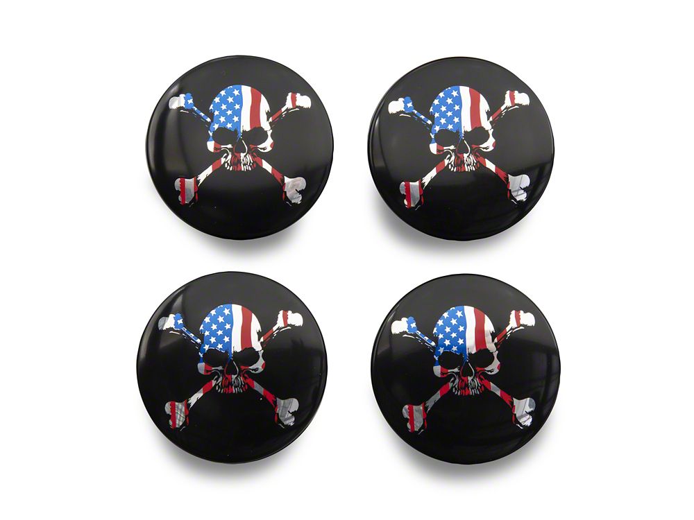 MP Concepts Center Caps for Factory Wheels; American Skull (15-23 Challenger)