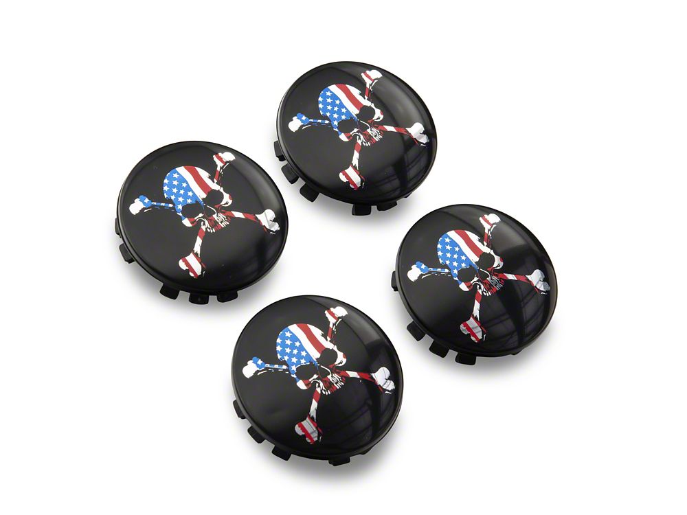 MP Concepts Center Caps for Factory Wheels; American Skull (15-23 Challenger)