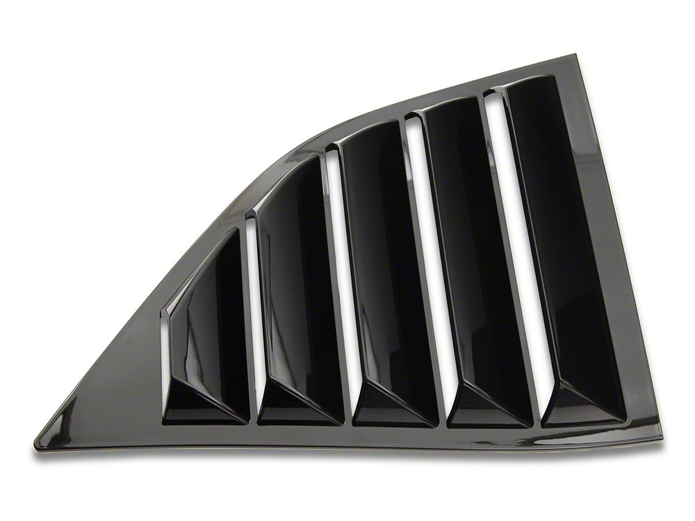 MP Concepts Quarter Window Louvers; Gloss Black (08-23 Challenger)