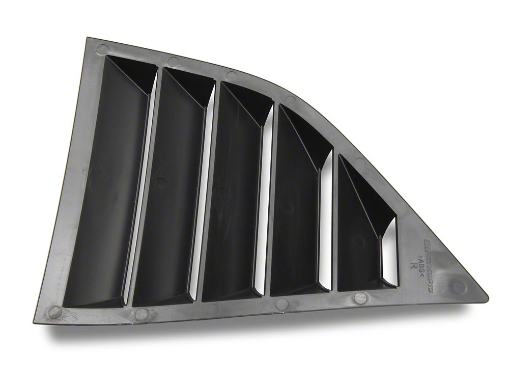MP Concepts Quarter Window Louvers; Gloss Black (08-23 Challenger)