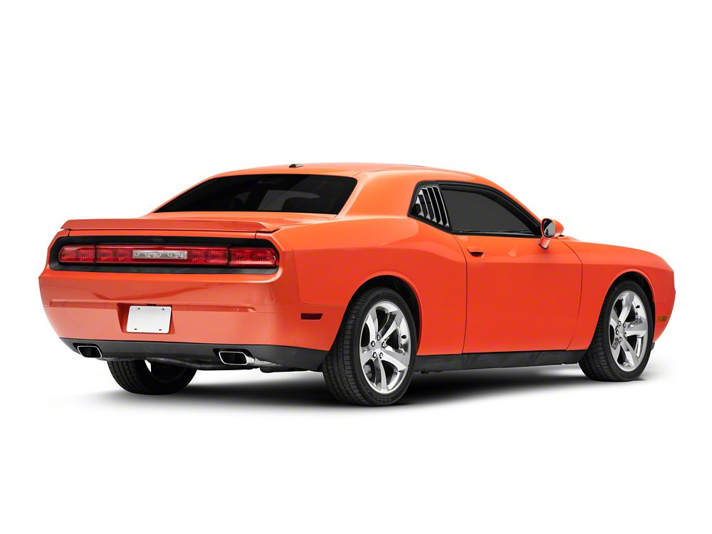 MP Concepts Quarter Window Louvers; Gloss Black (08-23 Challenger)