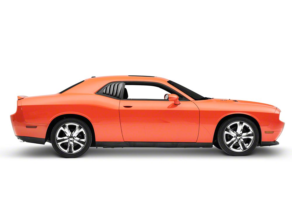 MP Concepts Quarter Window Louvers; Gloss Black (08-23 Challenger)