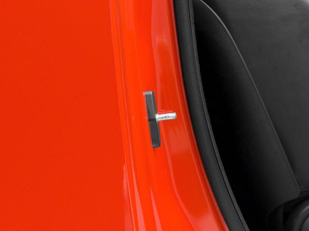 MP Concepts Door Striker Cover Set; Black (08-23 Challenger)
