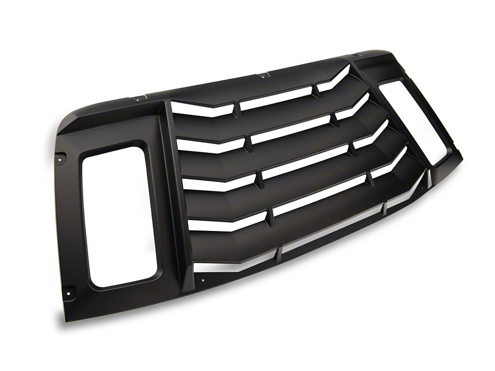 MP Concepts Rear Window Louvers; Matte Black (08-23 Challenger)