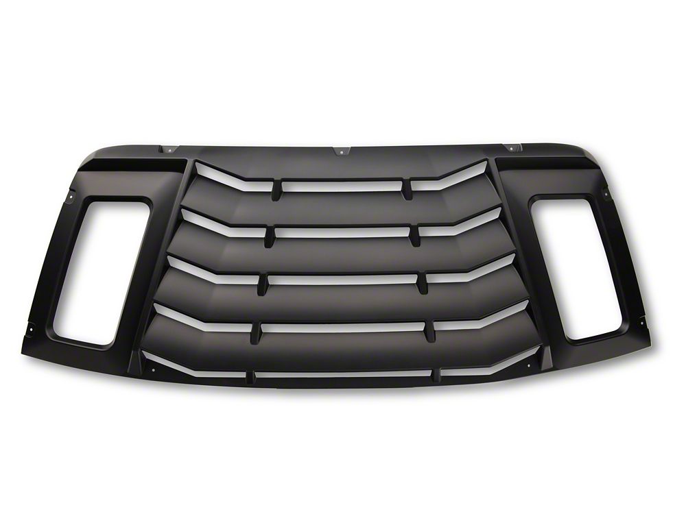 MP Concepts Rear Window Louvers; Matte Black (08-23 Challenger)