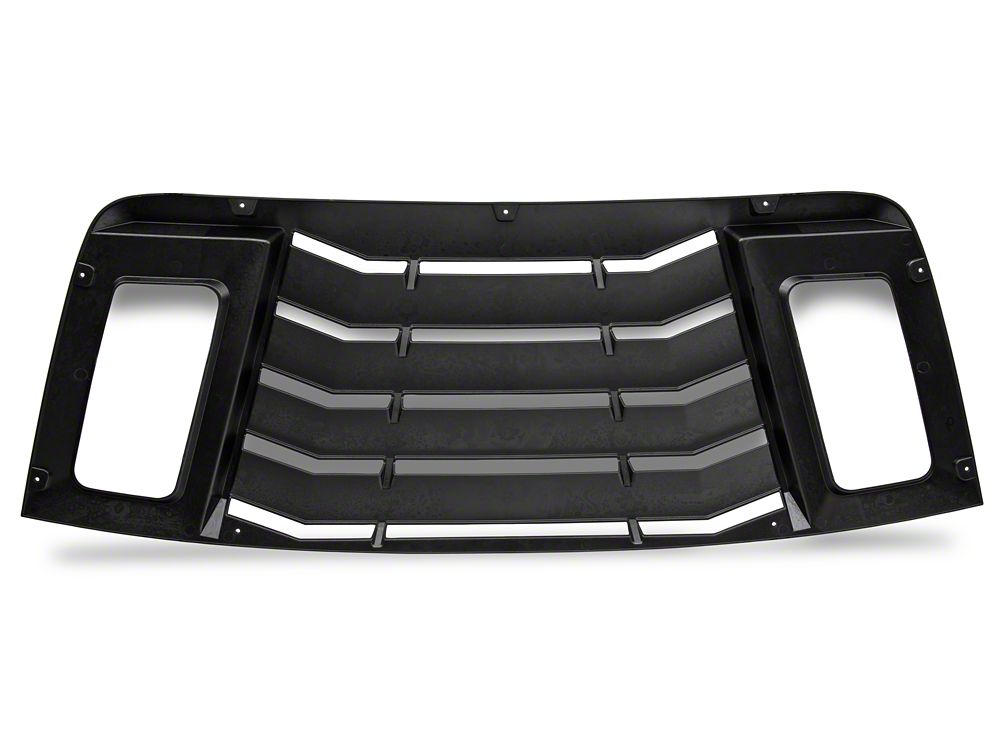 MP Concepts Rear Window Louvers; Matte Black (08-23 Challenger)